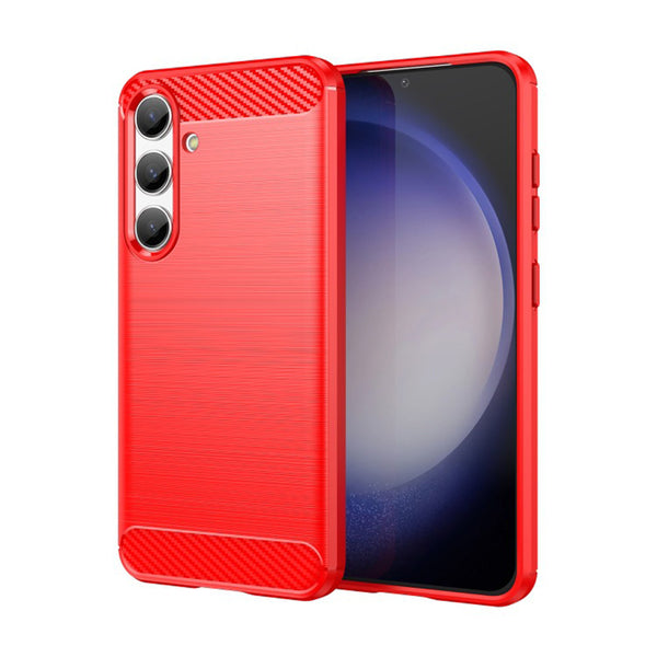 Red Brushed Metal Case (Galaxy S24+)