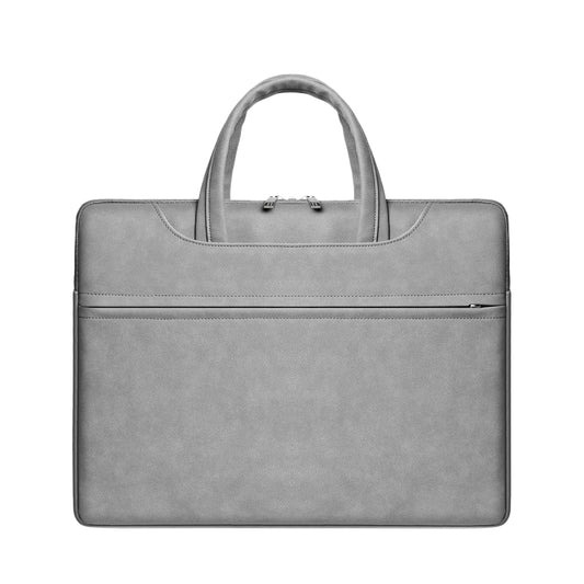 Grey Suede Messenger Bag