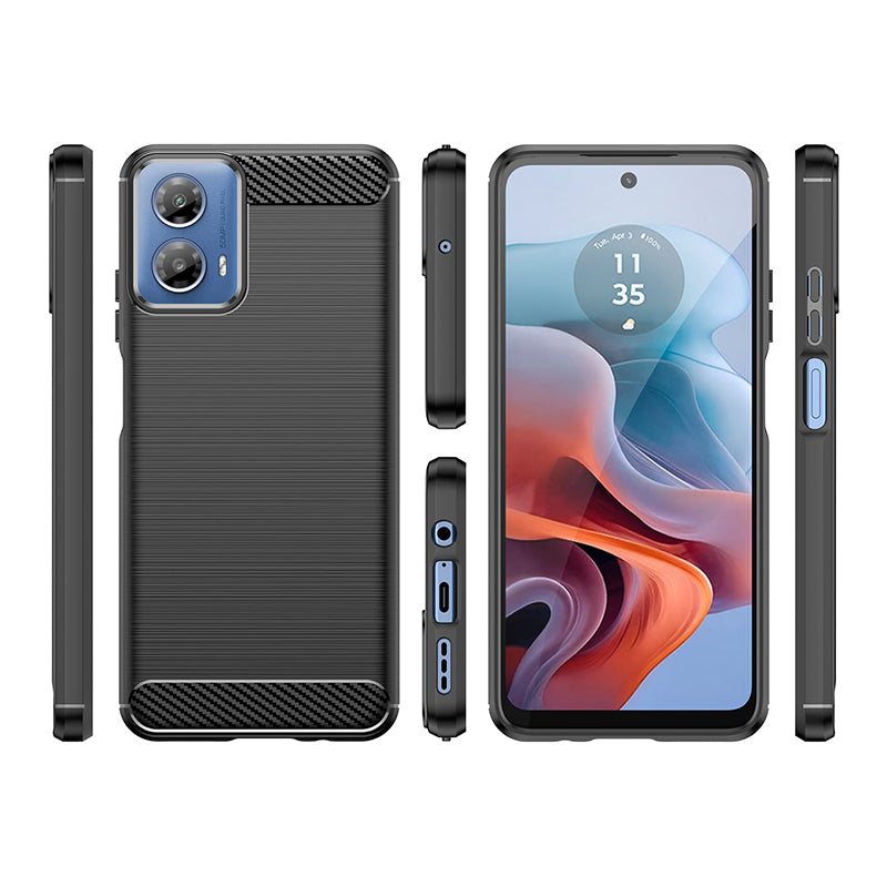 Black Brushed Metal Case (Motorola Edge 2024)