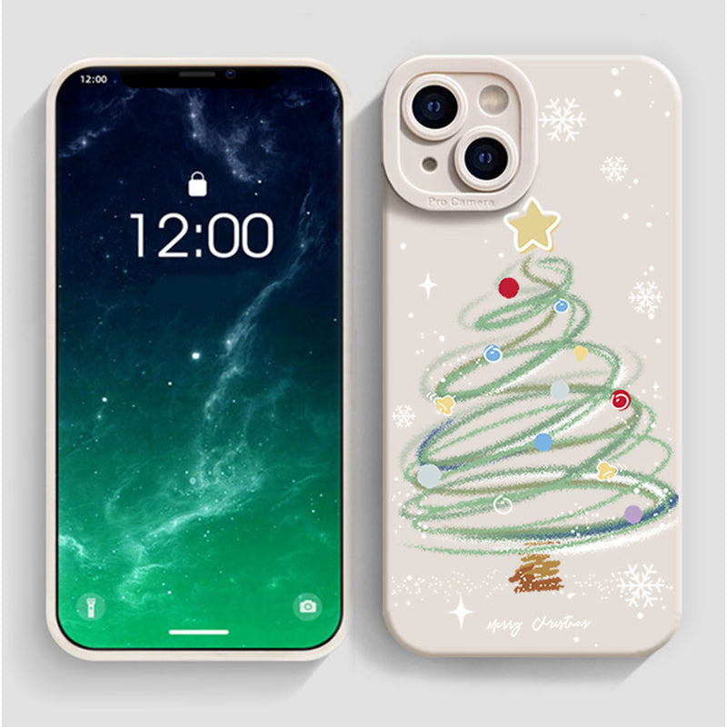 Blue Christmas Tree Case (iPhone 16)