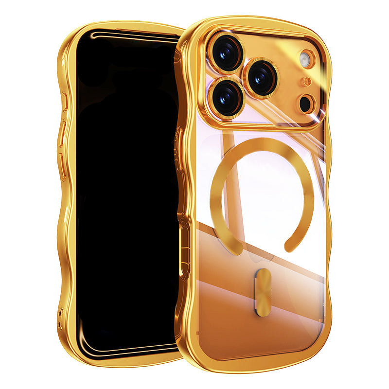 Gold Wavy MagSafe Case (iPhone 17 Pro)