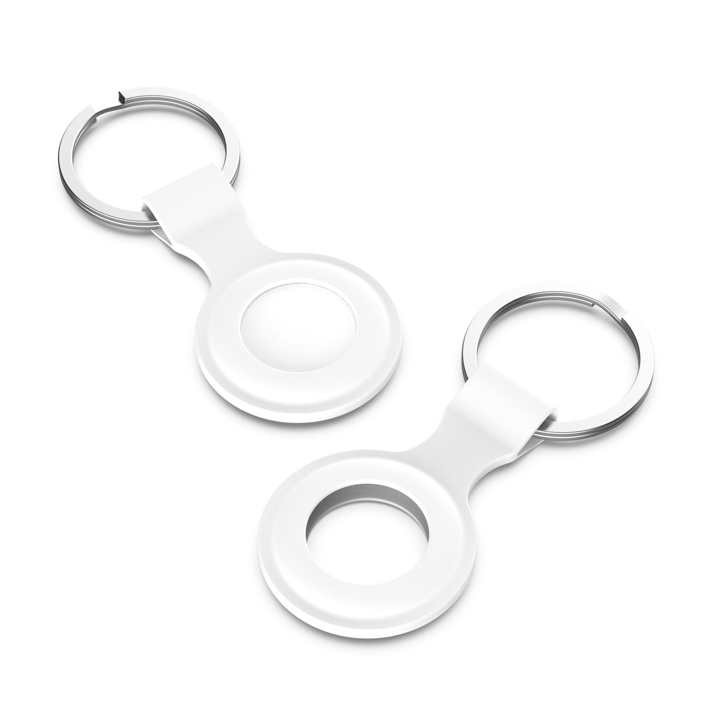 White AirTag Keyring Case
