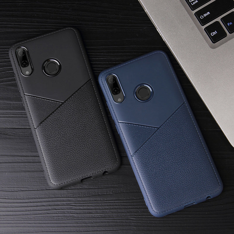 Black Leather V Case (Galaxy A20)