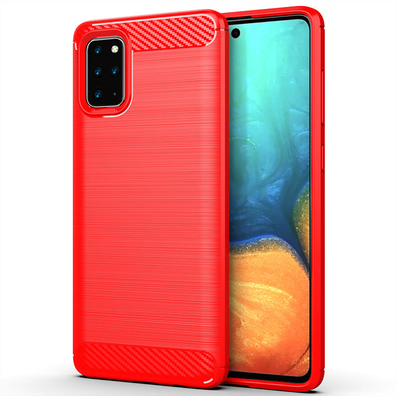Red Brushed Metal Case (Galaxy S20+)