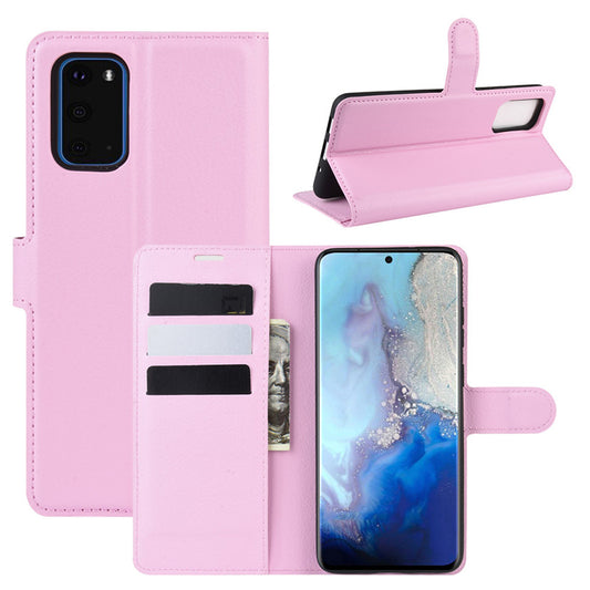 Pink Leather Wallet Case (Galaxy S20+)