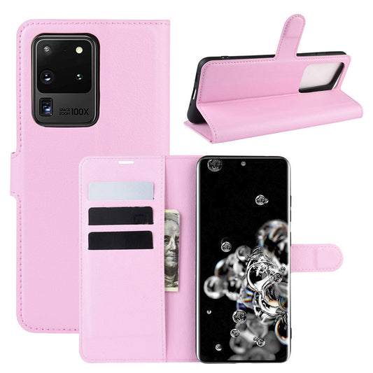 Pink Leather Wallet Case (Galaxy S20 Ultra)