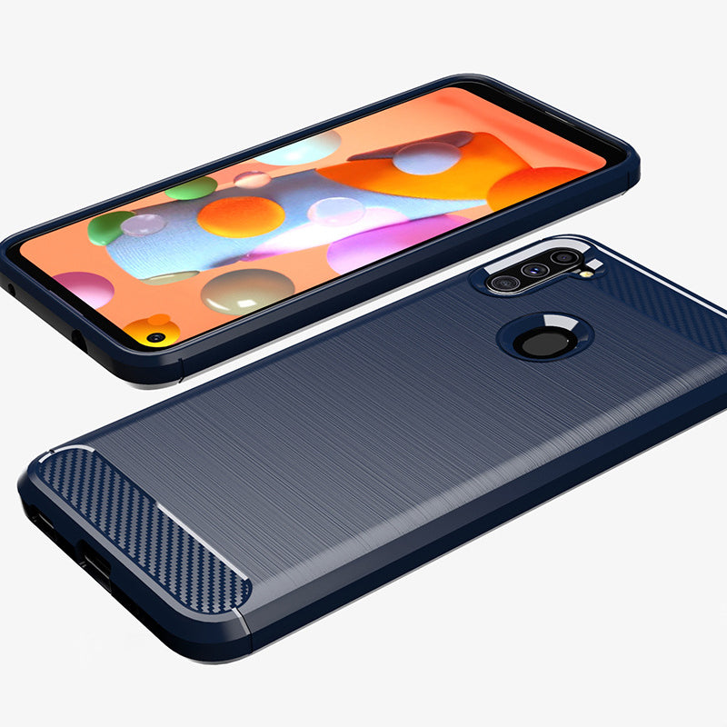 Red Brushed Metal Case (Galaxy A11)