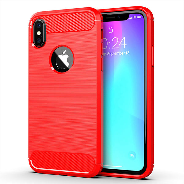 Red Brushed Metal Case (iPhone X/XS)
