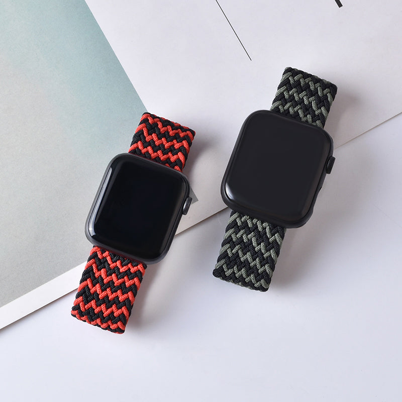 Navy & Pink Braided Apple Watch Strap (38mm-42mm)