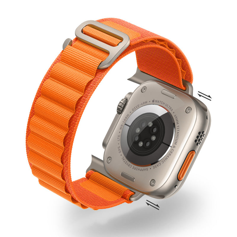 White Nylon Loop Apple Watch Strap (38mm-42mm)