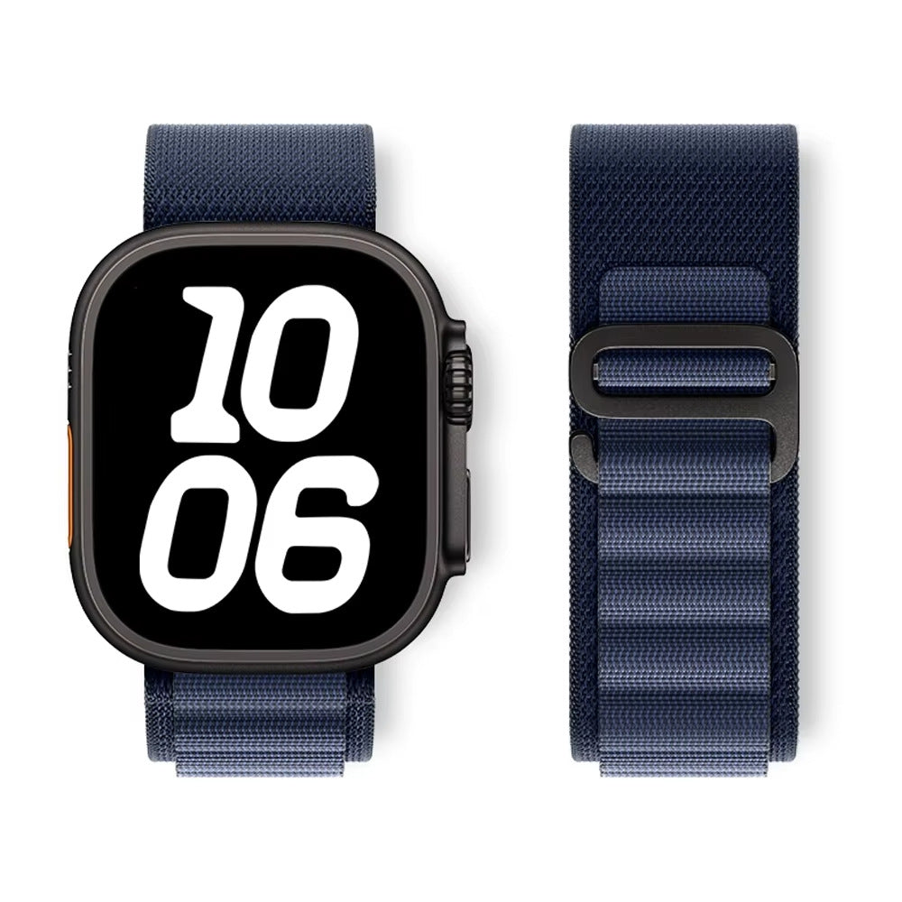 Black & Orange Nylon Loop Apple Watch Strap (38mm-42mm)