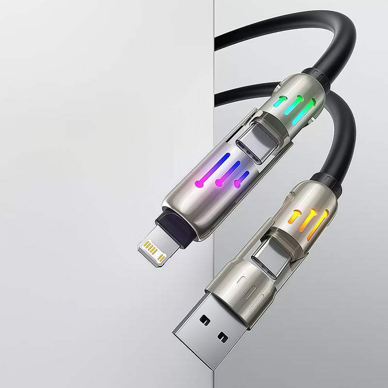 White Charging Cable Lighting/USB-C/USB-A