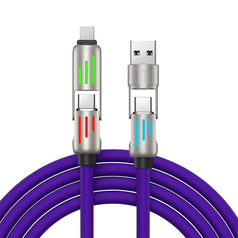 Purple Charging Cable Lighting/USB-C/USB-A