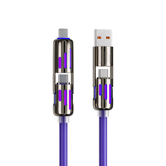 Purple Charging Cable Lighting/USB-C/USB-A