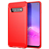 Red Brushed Metal Case (Galaxy S10+)