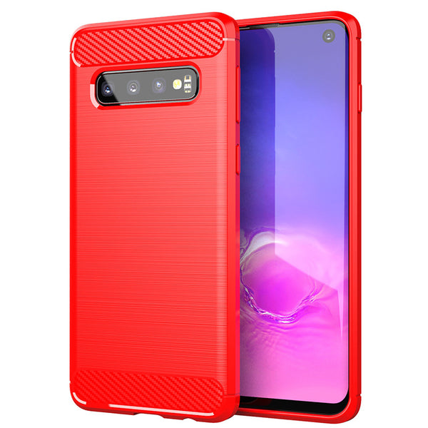 Red Brushed Metal Case (Galaxy S10)