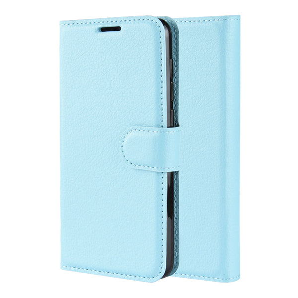 Light Blue Leather Wallet Case (Galaxy Note 20)