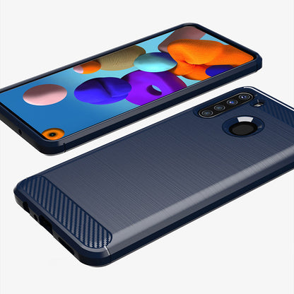 Navy Brushed Metal Case (Galaxy A21)