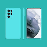 Matte Mint Blue Soft Case (Galaxy S22 Ultra)