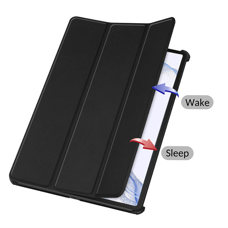 Black Leather Folio Case (Galaxy Tab S7 / Tab S8 11-inch)