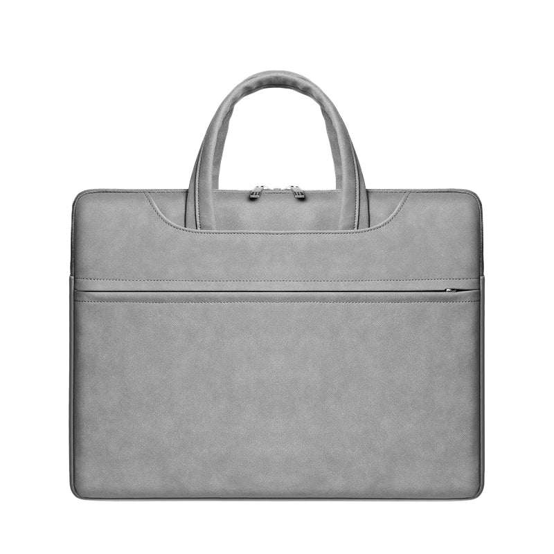 Grey Suede Messenger Bag