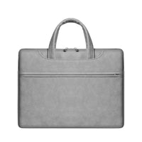 Grey Suede Messenger Bag