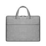 Grey Suede Messenger Bag