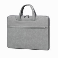 Grey Suede Messenger Bag