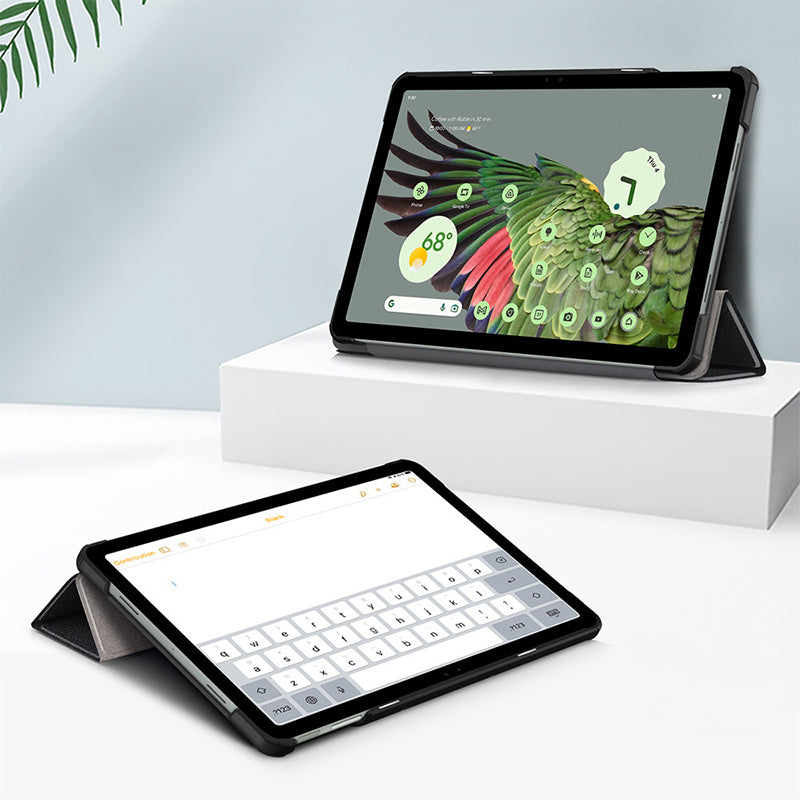 Grey Leather Folio Case (Google Pixel Tablet)