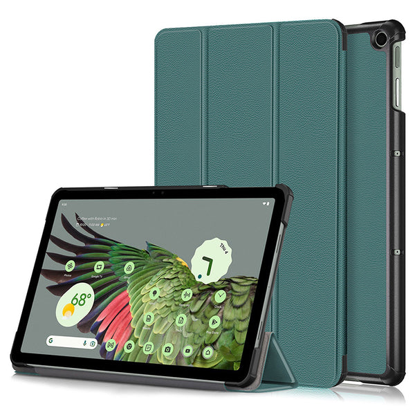 Forest Green Leather Folio Case (Google Pixel Tablet)