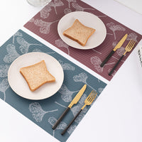 Maroon Bloom Vinyl Place Mats (Set of 4)