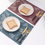 Maroon Bloom Vinyl Place Mats (Set of 4)