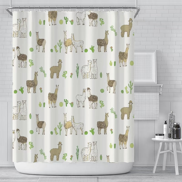 Alpaca Shower Curtain