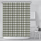 Green Plaid Shower Curtain