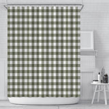 Green Plaid Shower Curtain