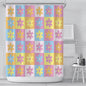 Checkered Daisy Shower Curtain