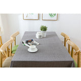 Brown Striped Cotton Table Cloth