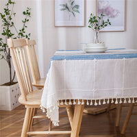 Ocean Blue Cotton Table Cloth