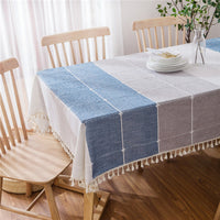 Ocean Blue Cotton Table Cloth