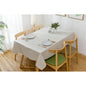 Beige Striped Cotton Table Cloth