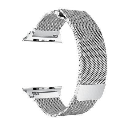Silver Milan Mesh Apple Watch Strap (42mm-49mm)