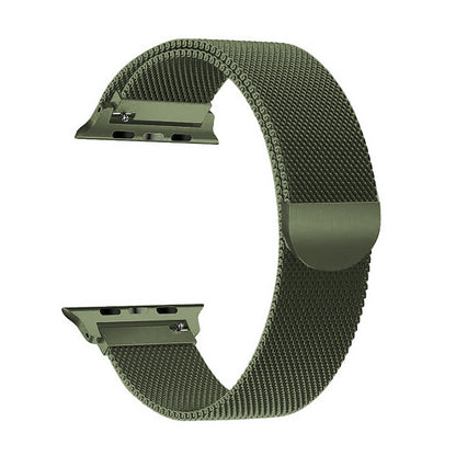 Army Green Milan Mesh Apple Watch Strap (42mm-49mm)