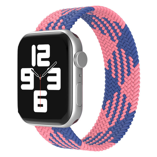Navy & Pink Braided Apple Watch Strap