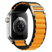 Black & Orange Nylon Loop Apple Watch Strap