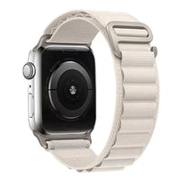 White Nylon Loop Apple Watch Strap