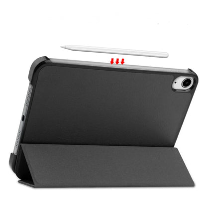 Grey Leather Folio Case with Smart Cover (iPad Mini 6 / Mini 7)