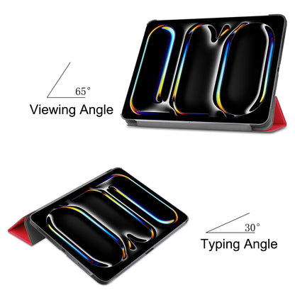 Red Leather Folio Case with Smart Cover (iPad Pro 13-inch 2024)