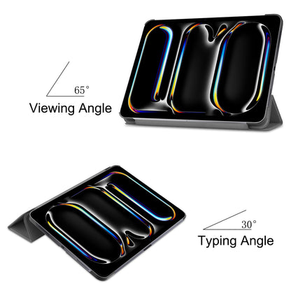 Grey Leather Folio Case with Smart Cover (iPad Pro 13-inch 2024)