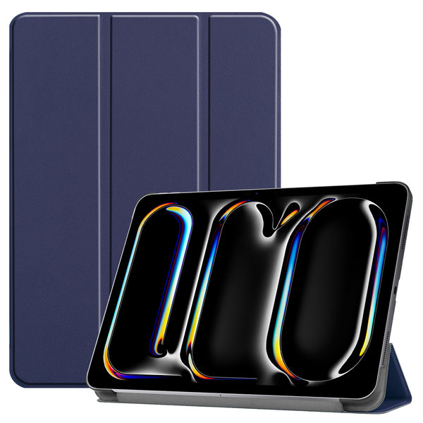 Navy Leather Folio Case with Smart Cover (iPad Pro 13-inch 2024)