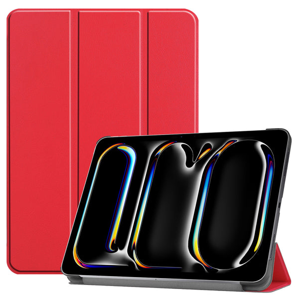 Red Leather Folio Case with Smart Cover (iPad Air 13-inch 2024)